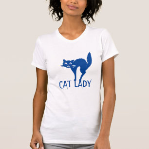 T-shirt Cat Lady typographie éffrayant drôle mignon chat b