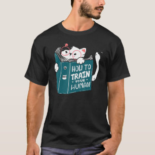 T-shirt Cat Lire Un Livre Comment Former Votre Homme Drôle