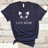 T-shirt cat lover mom Cute Simple Design black