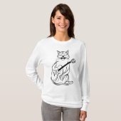 T-shirt Cat lover Noir (Devant entier)