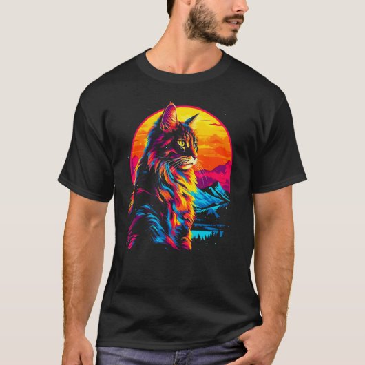 T-shirt Cat Maine Coon (Devant)