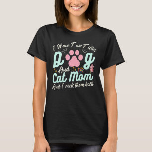 T-shirt Cat Maman Cite Floral Joyeux Fête des Mères Cool C