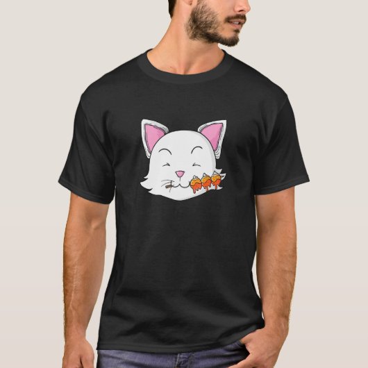 T-shirt Cat Mange Dango Rice Dumplings (Devant)