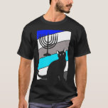 T-shirt Cat Menorah Hanoukka Cute Kitten Chanukah Juif H<br><div class="desc">Chat Menorah Hanoukka Cute Kitten Chanukah Jour juif.</div>
