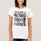T-shirt Cat Mère Lover café (Devant)