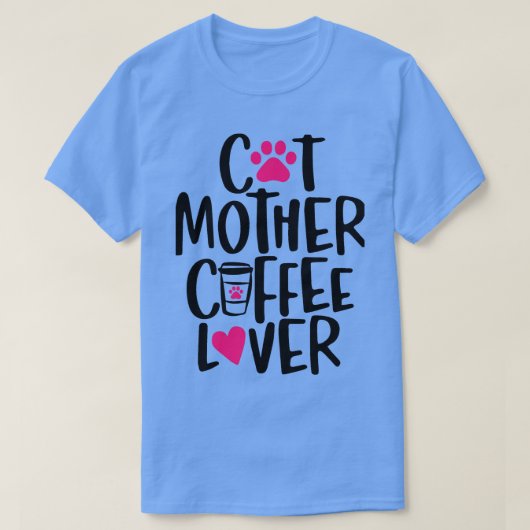 T-shirt Cat Mère Lover café 243 (Design devant)