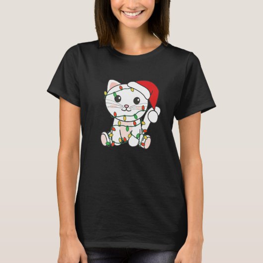 T-shirt Cat Merry Christmas Winter Animals Cats Christmas (Devant)