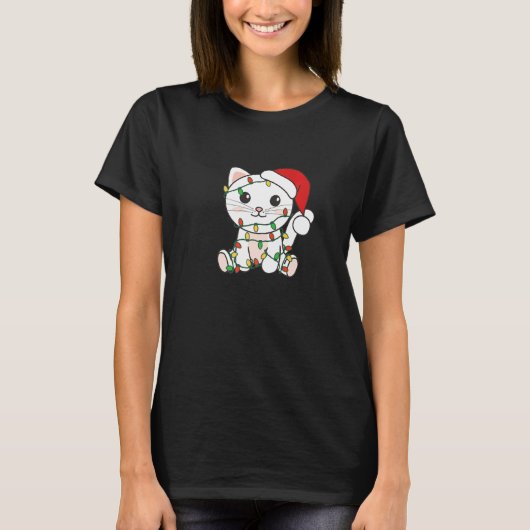 T-shirt Cat Merry Christmas Winter Animals Cats Christmas  (Devant)