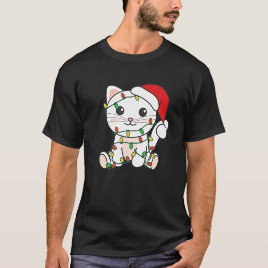 T-shirt Cat Merry Christmas Winter Animals Cats Christmas (Devant)