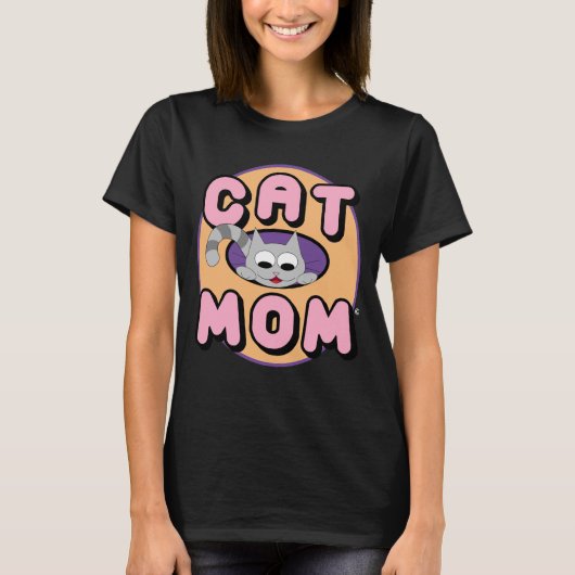 T-shirt CAT MOM Cute Chat (Devant)
