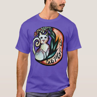 T-shirt Cat Mom Moon Flower Art Nature Kitty Cats 