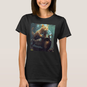 T-shirt Cat Motorbike Underwater