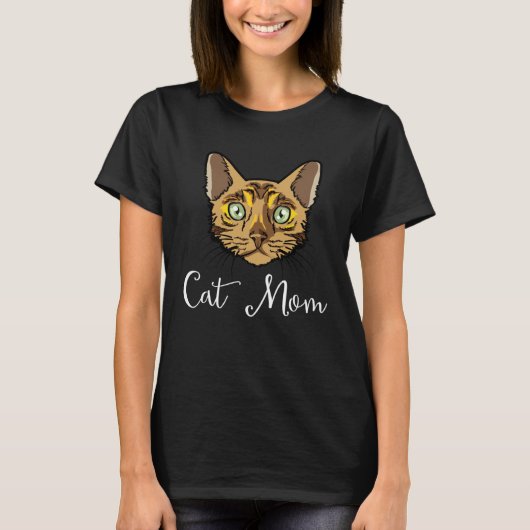 T-shirt Cat Mum Love r Cute Bengal Kitten (Devant)
