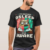T-shirt Cat Napping in Coffee Cup Tee humoristique pour Ca (Devant)