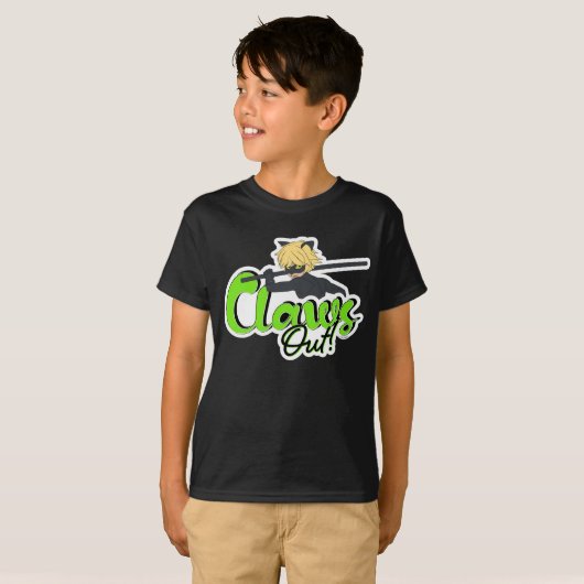 T-shirt Cat Noir | Claws Out ! (Devant entier)