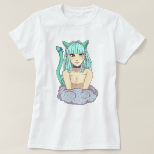 T-shirt Cat Oppai Girl (Design devant)