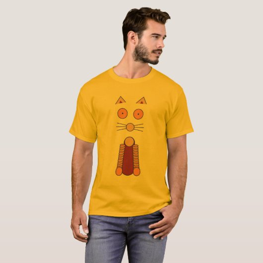 T-shirt CAT orange (Devant entier)