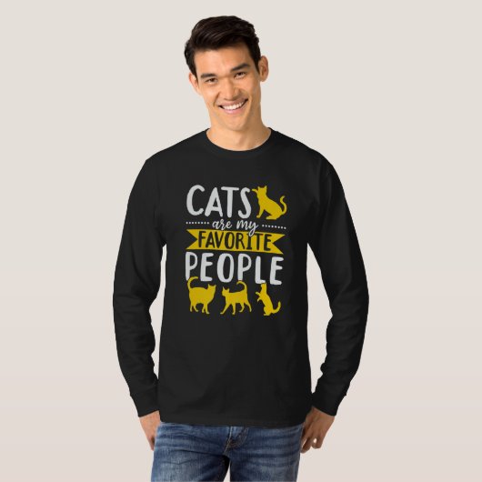 T-shirt Cat  Owner  Cats are my favorite people (Devant entier)