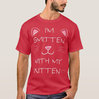 T-shirt Cat Owner Cute Smitten by Kitten for Girls, Teens,