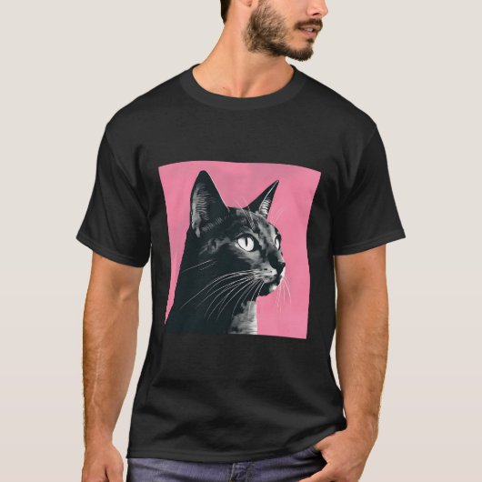 T-shirt Cat Pastel K Arrière - plan Pop (Devant)