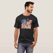 T-shirt Cat Patriotic USA Cat Cat Moms 4th July Firework (Devant entier)