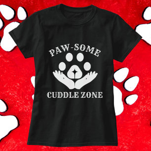 T-shirt Cat Paw Cuddle Zone Funny Cute Moderne Personnalis