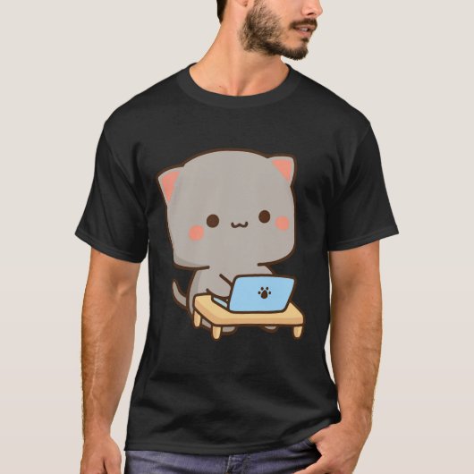 T-shirt Cat peach and goma premium  (Devant)