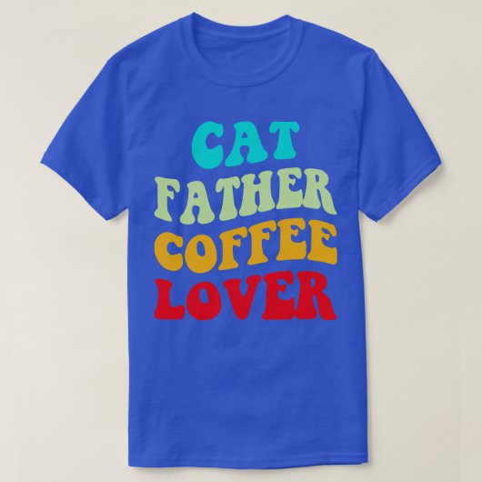 T-shirt Cat Père Coffee Lover III (Design devant)