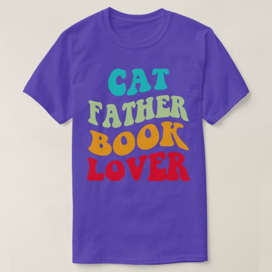 T-shirt Cat Père Livre Lover III (Design devant)