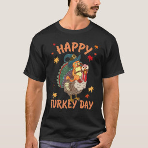 T-shirt Cat Pilgrim Pirate Ride Turquie Bon thanksgiving
