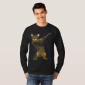 T-shirt Cat Playing Acoustic Guitar Musician (Devant entier)