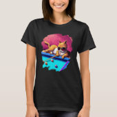T-shirt Cat Playing Pool Billiards in Lounge Cool Cats 2 (Devant)
