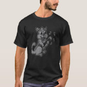 T-shirt Cat Playing Ukelele Cool Kitten Uke Artist Guitar  (Devant)