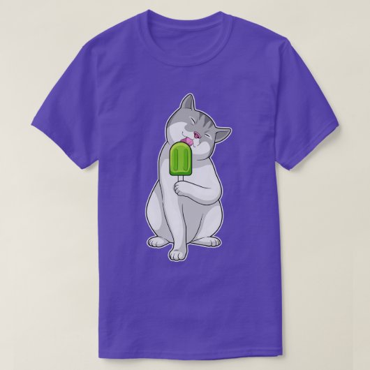 T-shirt Cat Popsicle (Design devant)