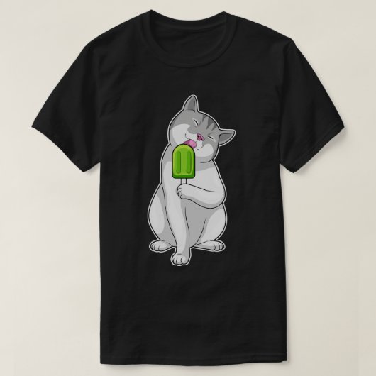 T-shirt Cat Popsicle (Design devant)
