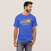 T-shirt Cat Prism Rainbow Light Funny Physics Science (Devant entier)
