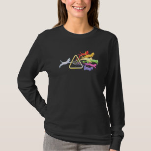 T-shirt Cat Prism Rainbow Light Physics Spectral C