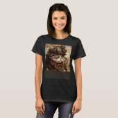 T-shirt Cat Quilting Steampunk (Devant entier)