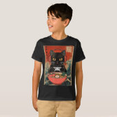 T-shirt Cat Ramen Japanese Funny Graphic Kawaii Anime  (Devant entier)