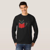 T-shirt Cat reading cat animal love cat friend (Devant entier)