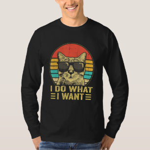 T-shirt Cat Retro 80s 90s T Chemise Drôle Chat Je fais ce