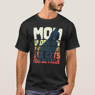 T-shirt Cat Retro Cute Kitten Maman Sous Nouvelle Gestion