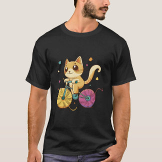 T-shirt Cat Riding A Bike