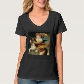 T-shirt Cat Riding Candy (Devant)