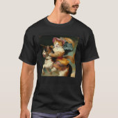 T-shirt Cat Riding Candy (Devant)