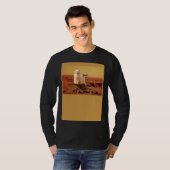 T-shirt Cat Riding Mars Rover on Foreign Landscape (Devant entier)