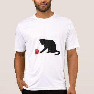 T-shirt Cat Rolling Dice RPG Rôle Jeu Jeux Jeu Jeu Lov