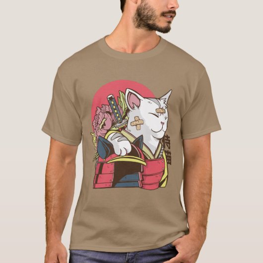 T-shirt Cat Samurai (Devant)