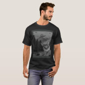 T-shirt Cat Selfie UFO Sighting Alien Conspiracy Sci Fi L (Devant entier)