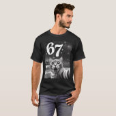 T-shirt Cat Selfie With 67 Meme Funny Cats Graphic For Men (Devant entier)